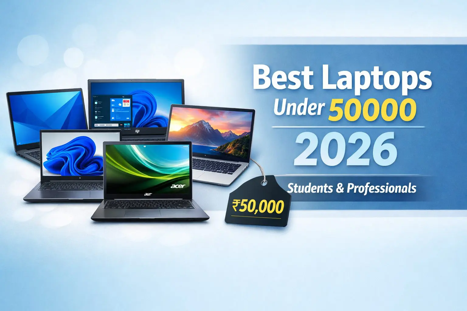 Best laptops under 50000 in 2026 for students and office users