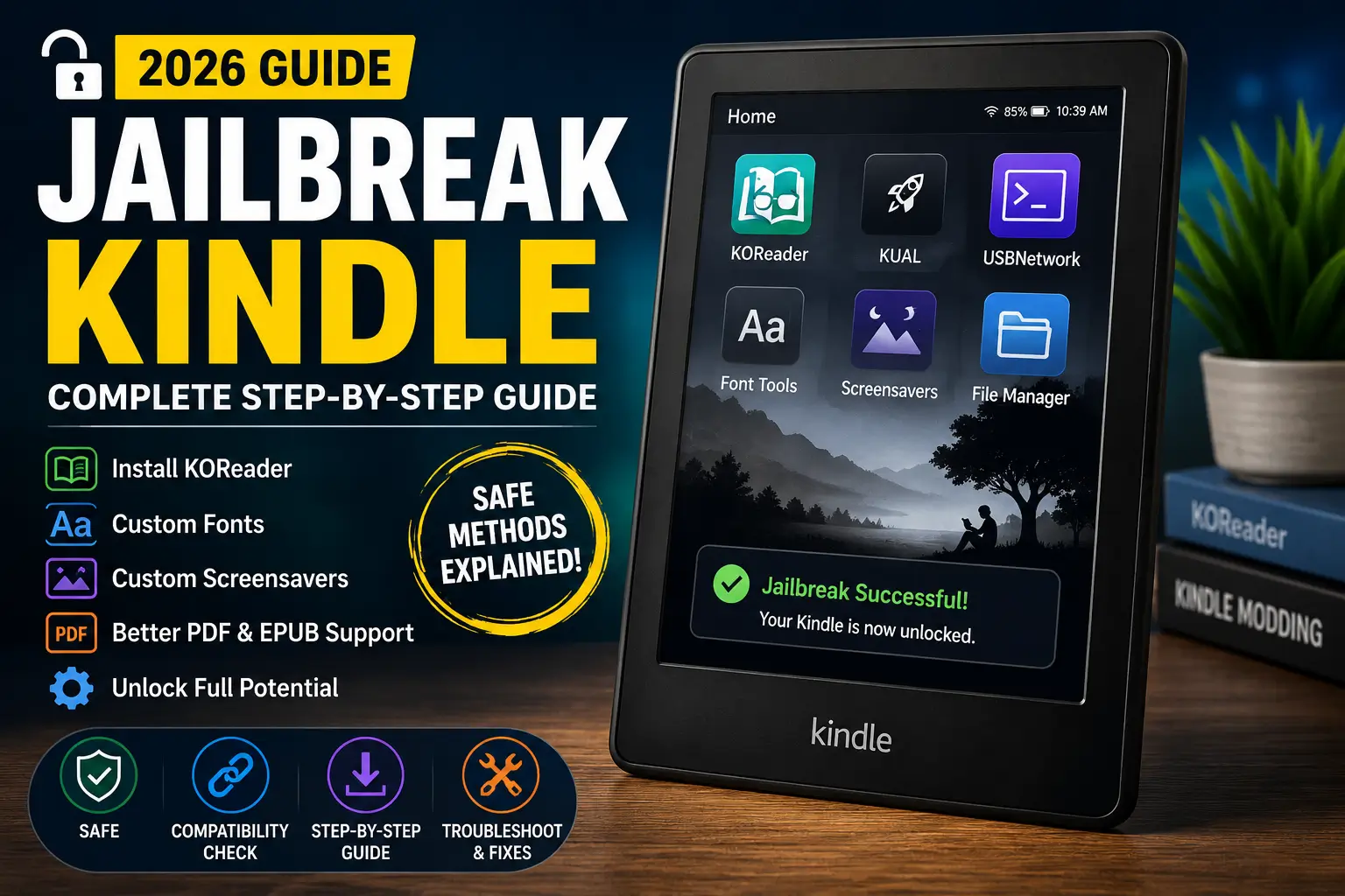 How to Jailbreak a Kindle in 2026 (Complete Beginner-Friendly Guide)