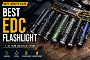 Best EDC flashlight collection featuring top everyday carry flashlights for 2026, including compact rechargeable models from leading flashlight brands.